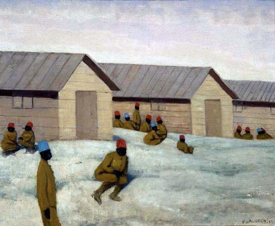 Felix Vallotton Senegalese Soldiers at the camp of Mailly, oil painting image